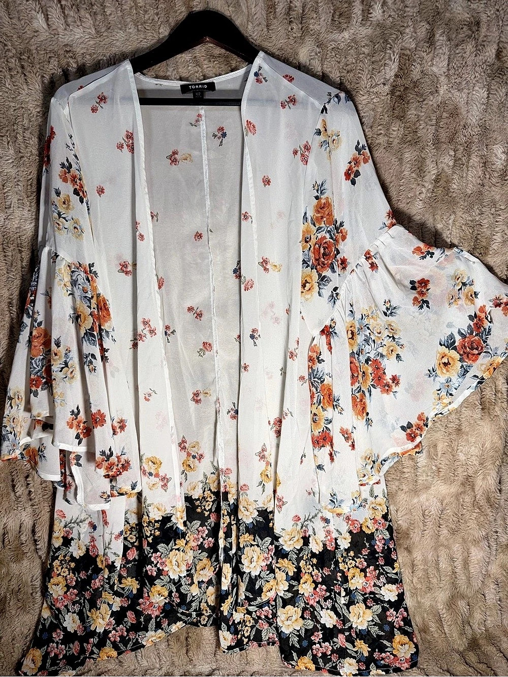 Torrid Floral Mini Dress White & Black Size 1/2 Like New